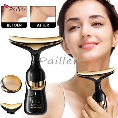 Picture of 3 In 1 Face Massager Neck Facial Eye Massage Introducer Microcurrent Skin Tightening Rejuvenation Anti Aging Beauty Device