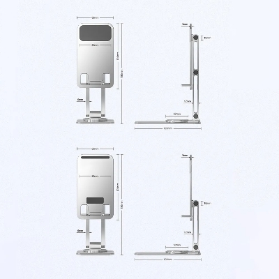 Picture of Full Aluminum Alloy Mobile Stand Holder 360 degrees Folding Aluminum Flat Phone support Super stylist Smart Phone Holder Stand