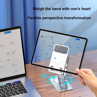 Picture of Full Aluminum Alloy Mobile Stand Holder 360 degrees Folding Aluminum Flat Phone support Super stylist Smart Phone Holder Stand