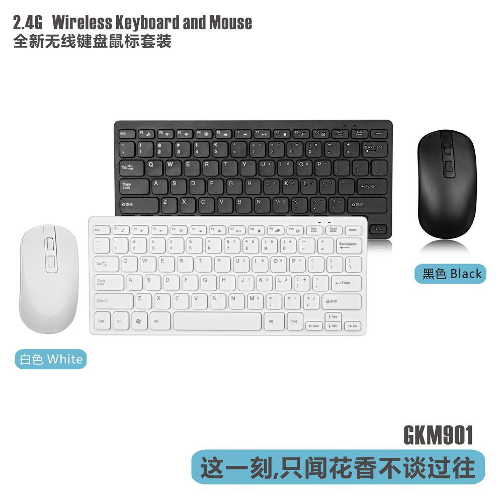 Picture of GKM901 Wireless 2.4G Keyboard & Mouse Mini Ultra Slim Silent Keyboard Mouse Set Office Wireless Keyboard and Mouse Combo Set