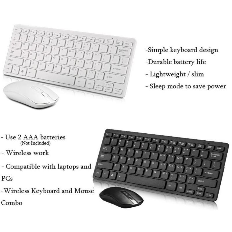 Picture of GKM901 Wireless 2.4G Keyboard & Mouse Mini Ultra Slim Silent Keyboard Mouse Set Office Wireless Keyboard and Mouse Combo Set
