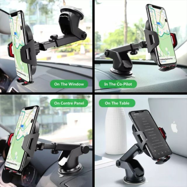 Picture of Universal  Car Phone Holder for Dashboard Windshield Mobile Car Holder Clamp For iPhone Xiaomi Huawei Samsung Oppo