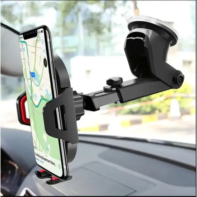 Picture of Universal  Car Phone Holder for Dashboard Windshield Mobile Car Holder Clamp For iPhone Xiaomi Huawei Samsung Oppo