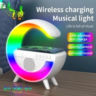 Picture of Smart Wireless Speakers With Smart Wireless Charging, Smart RGB Light, Sunrise Alarm Clock , Wake Up Light & Smart Night Light - Perfect For Smart Bedrooms!