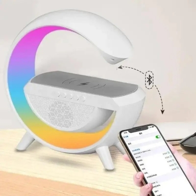 Picture of Smart Wireless Speakers With Smart Wireless Charging, Smart RGB Light, Sunrise Alarm Clock , Wake Up Light & Smart Night Light - Perfect For Smart Bedrooms!
