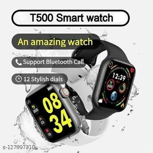 Picture of T500 Smart Watch Compatible with Android & iOS Bluetooth Watch - Black