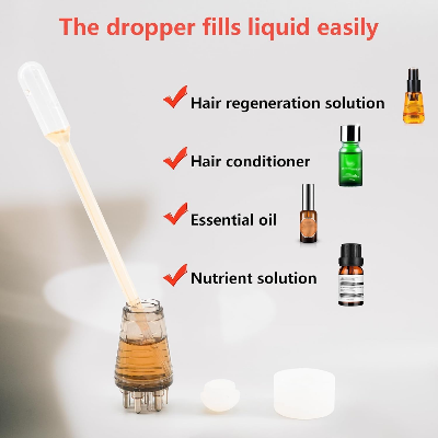 Picture of Medical Grade Minoxidil & Scalp Oil Applicator - Scalp Applicator Comb and Hair Oil Bottle - Ball Root Massager for Hair Growth - Essential Oil Brush for Head Fluid