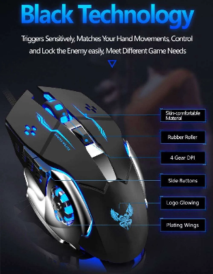 Picture of T9/G11/N3/C25 Dpi Adjustable Led Gaming Mouse - Customize Your Gaming Experience