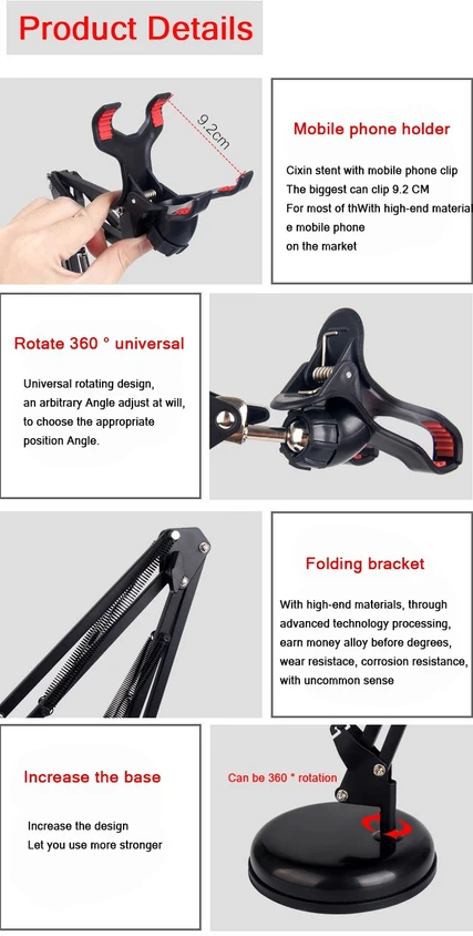 Picture of Universal Multifunctional Smartphone Bracket Table Desktop Video Frame Vocal Stents with Phone Bracket - Mobile Stand