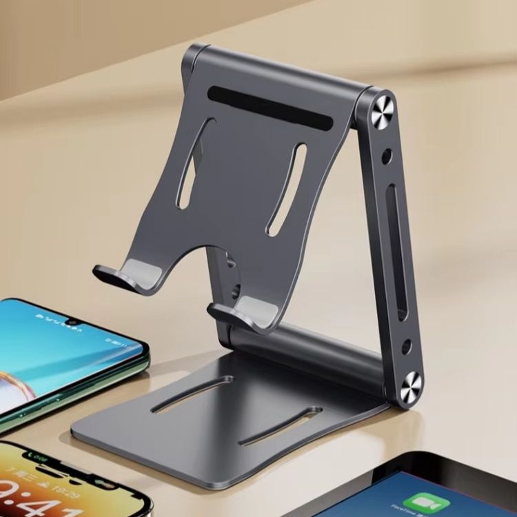 Picture of Z6 Premium Full Metal Phone & Tablet Stand – Heavy Duty Non-Slip Adjustable Holder for Desk, Office & Home Use - Premium Mobile stand Holder by Cyber Mart
