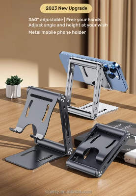 Picture of Z6 Premium Full Metal Phone & Tablet Stand – Heavy Duty Non-Slip Adjustable Holder for Desk, Office & Home Use - Premium Mobile stand Holder by Cyber Mart