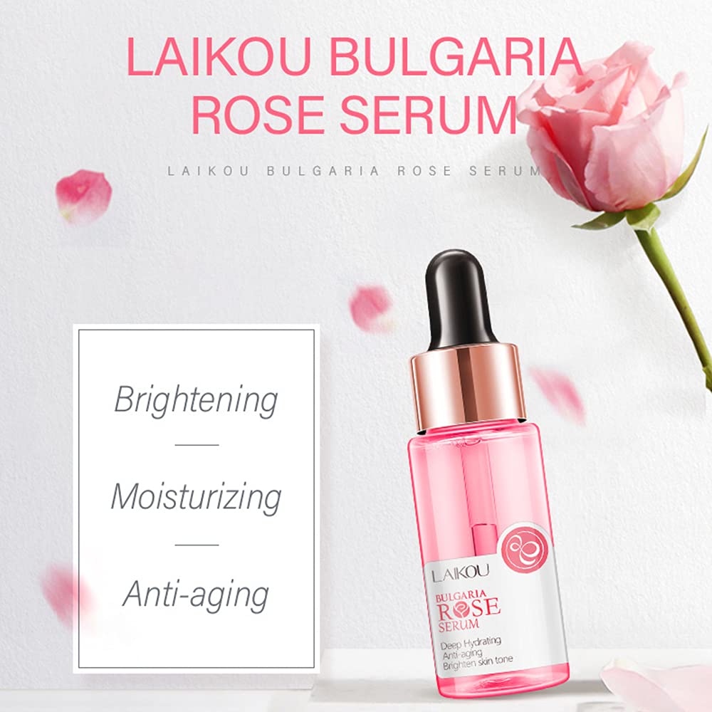 Picture of Rose Facial Moisturizing Serum Anti-Aging Anti-Wrinkle Smooth Essence Improve Face Skin Brighten, Hydrate, Firm and Reveal Radiant Skin