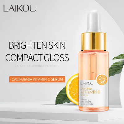Picture of Laikou VC Essence Reduce Spots Even Skin Tone Anti Wrinkle Tighten Skin Vitamin C Nourish Oil Control Brighten Rejuvenation Care Face Serum - 17ml