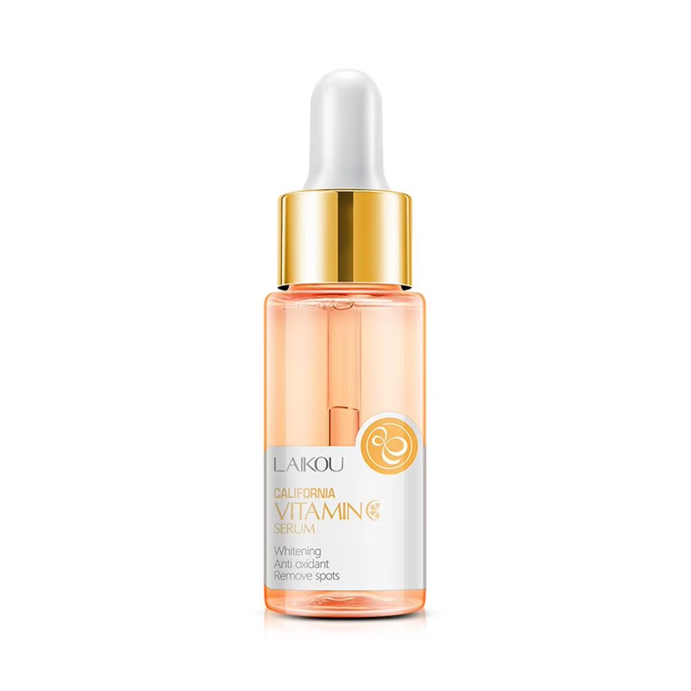 Picture of Laikou VC Essence Reduce Spots Even Skin Tone Anti Wrinkle Tighten Skin Vitamin C Nourish Oil Control Brighten Rejuvenation Care Face Serum - 17ml