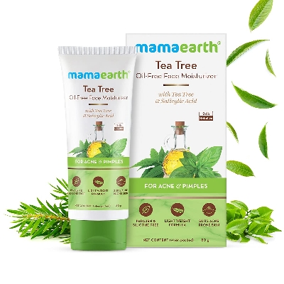 Picture of Mamaearth Tea Tree Oil-Free Moisturizer For Face For Oily Skin With Tea Tree & Salicylic Acid For Acne & Pimples 80g