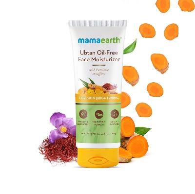 Picture of Mamaearth Ubtan Oil-Free Face Moisturizer With Turmeric & Saffron For Skin Brightening - 80g
