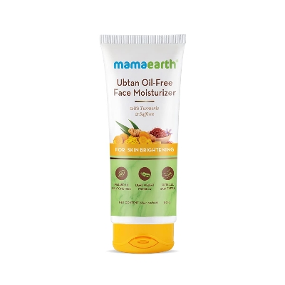 Picture of Mamaearth Ubtan Oil-Free Face Moisturizer With Turmeric & Saffron For Skin Brightening - 80g