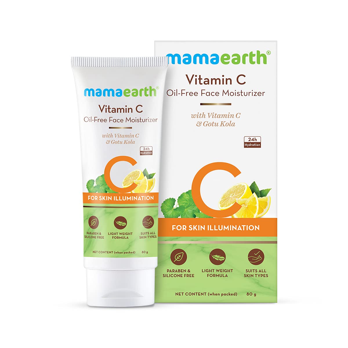 Picture of Mamaearth Vitamin C Oil-Free Face Moisturizer with Vitamin C and Gotu Kola for Skin Illumination - (80gm)