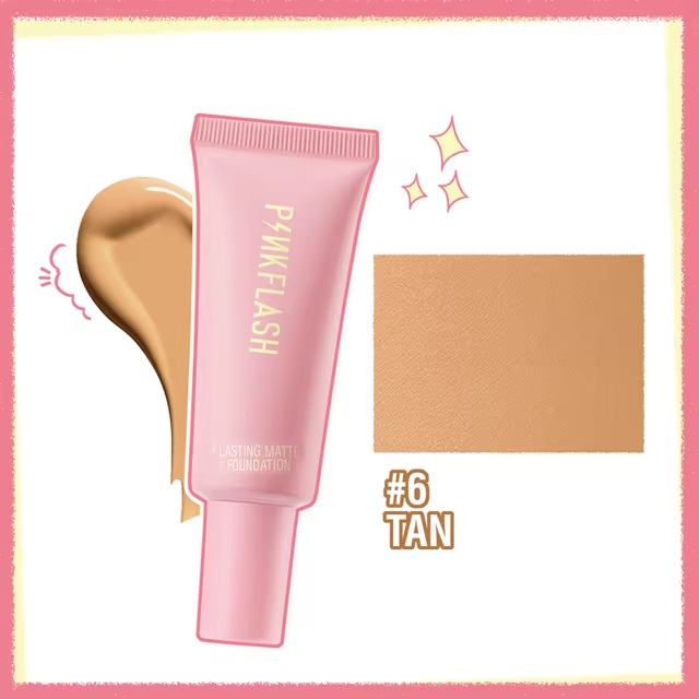 Picture of PINK FLASH long Lasting  Waterproof Full Concealer Smooth Oil Control Matte Base Foundation #Shade 6