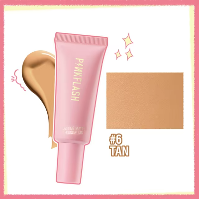 Picture of PINK FLASH long Lasting  Waterproof Full Concealer Smooth Oil Control Matte Base Foundation #Shade 6