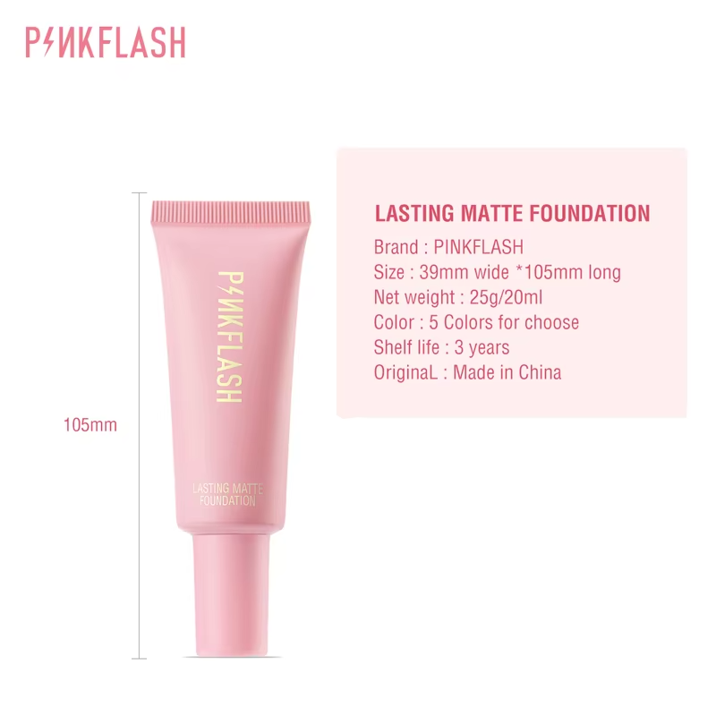 Picture of PINK FLASH long Lasting  Waterproof Full Concealer Smooth Oil Control Matte Base Foundation #Shade 4