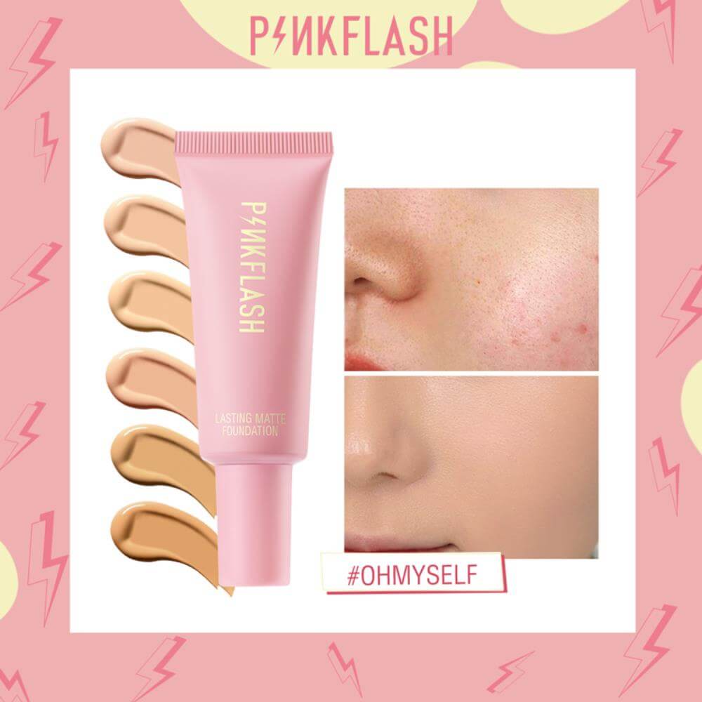 Picture of PINK FLASH long Lasting  Waterproof Matte Foundation #Shade 1