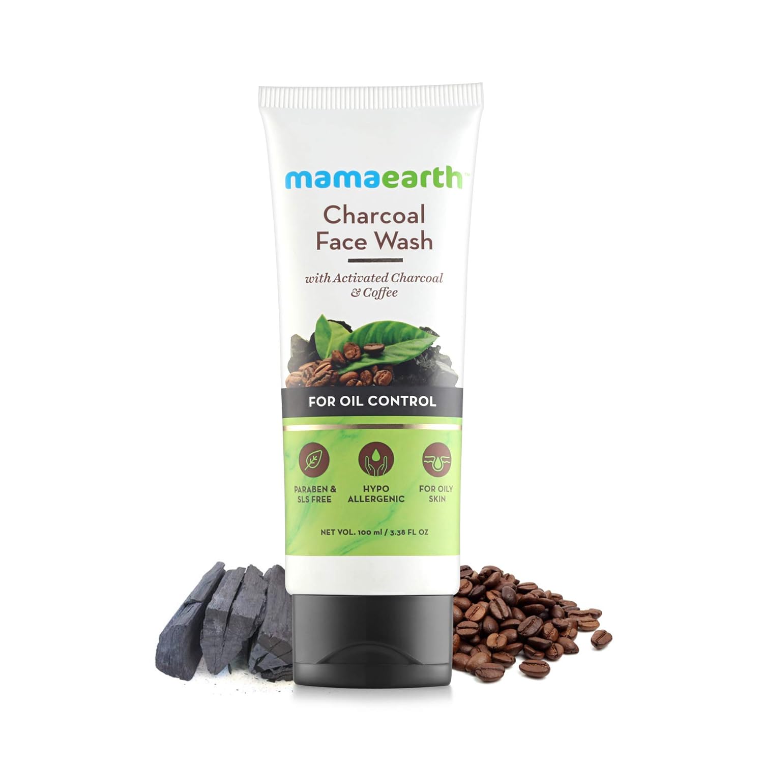 Picture of Mamaearth Charcoal Face Wash with Activated Charcoal & Coffee (100ml)