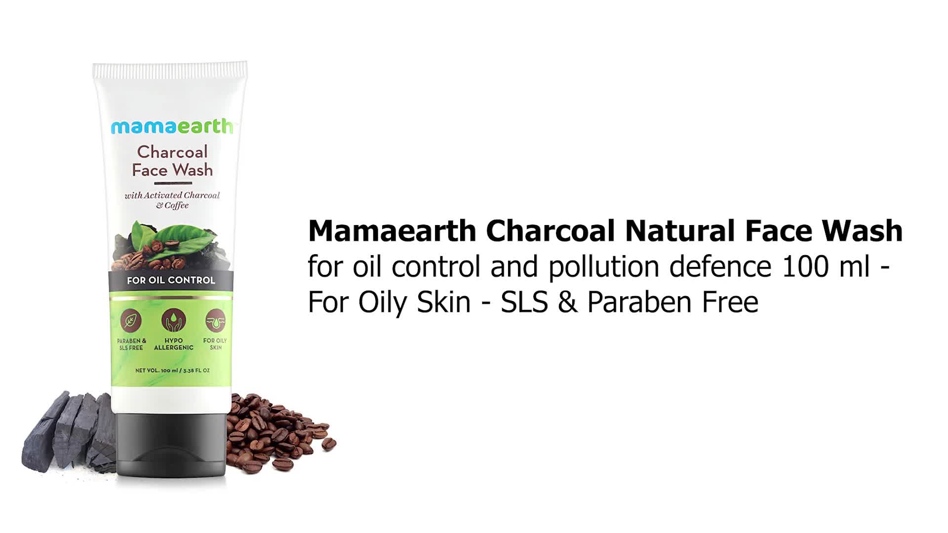Picture of Mamaearth Charcoal Face Wash with Activated Charcoal & Coffee (100ml)