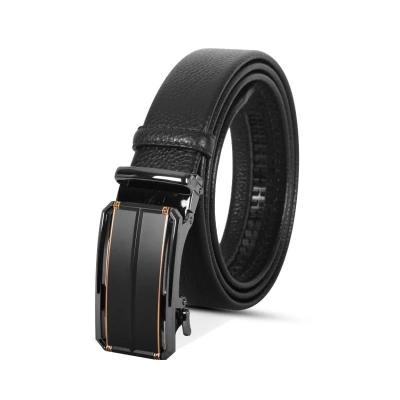 Picture of Croco Style Black Leather Gear Belt For Men SB-IB076
