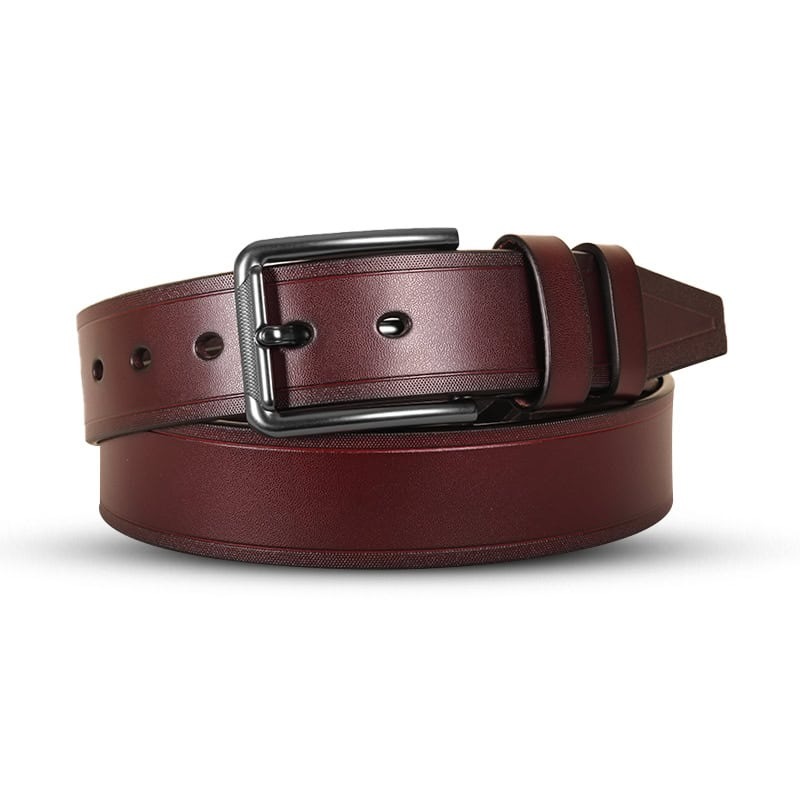 Picture of Classic Dark Maroon One Part Leather Belt For Men-IB115