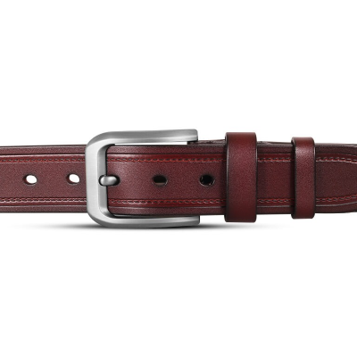 Picture of Classic Dark Maroon One Part Leather Belt For Men-IB117