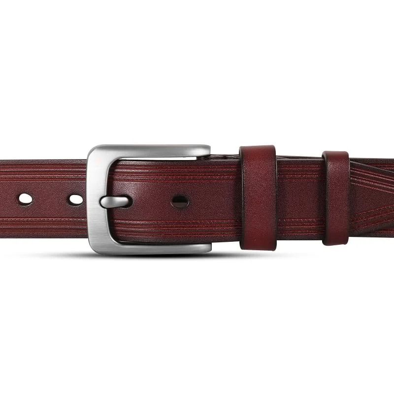 Picture of Classic Dark Maroon One Part Leather Belt For Men-IB113