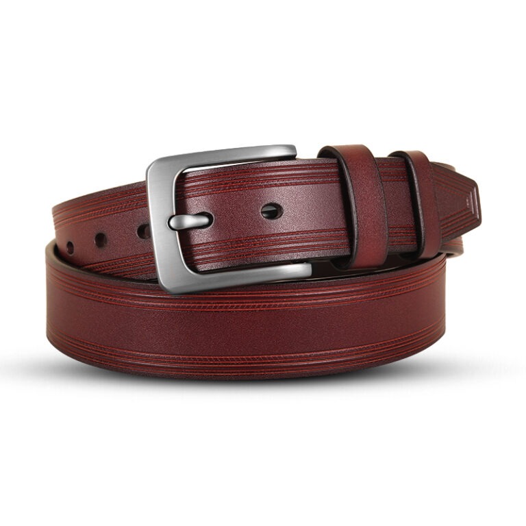 Picture of Classic Dark Maroon One Part Leather Belt For Men-IB113