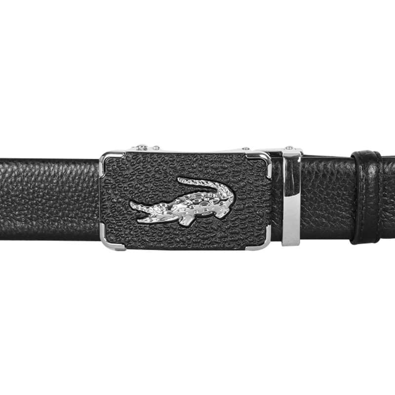 Picture of Croco Style Black Leather Gear Belt For Men SB-IB036