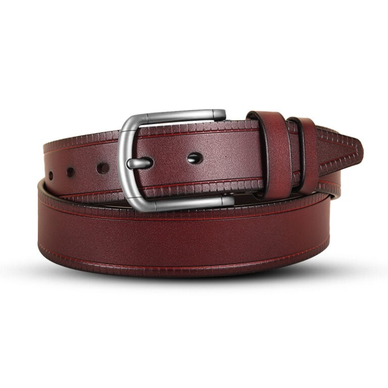 Picture of Classic Dark Maroon One Part Leather Belt For Men-IB118