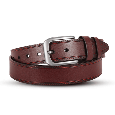 Picture of Classic Dark Maroon One Part Leather Belt For Men-IB109