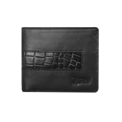 Picture of Black Elegance Croco Textured Leather Wallet For Men SB-W242