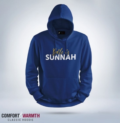 Picture of "Smile is sunnah" Islamic Hoodie (Royal Blue)