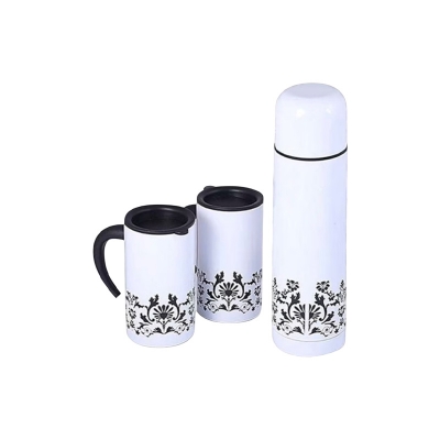 Picture of Flask Vacuum with Mug Set - Black and White - RG171W