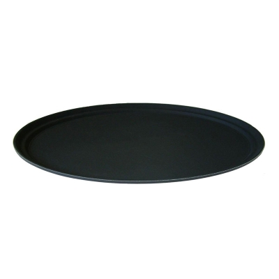 Picture of Tray Fiber Non-Slip Black 18.0'' Round 1800CTUSAB
