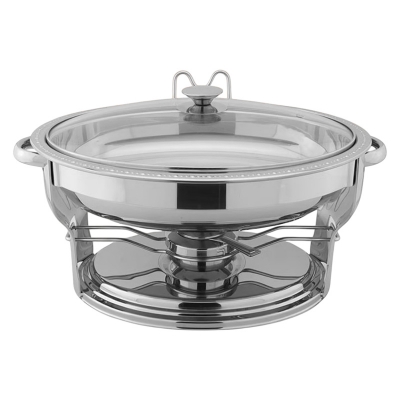 Picture of 192139 Food Warmer Oval Shap W/Spn - Silver