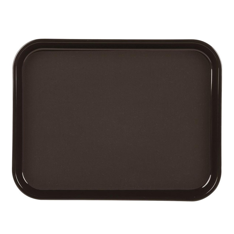 Picture of Tray Fiber Non-Slip Brown  Rectangular  1418CTUSA