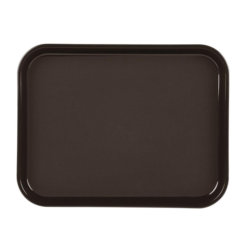 Picture of Tray Fiber Non-Slip Brown (18x14)" Rect. 1418CTUSA