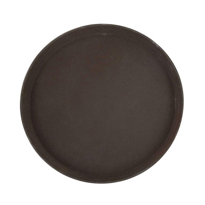 Picture of Round Tray Fiber Non-Slip Brown 16.0" Round Tray - 1600CTUSA
