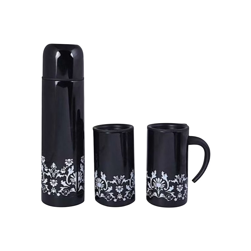 Picture of Ocean Vacuum Flask with Mug Set Black – RG171B