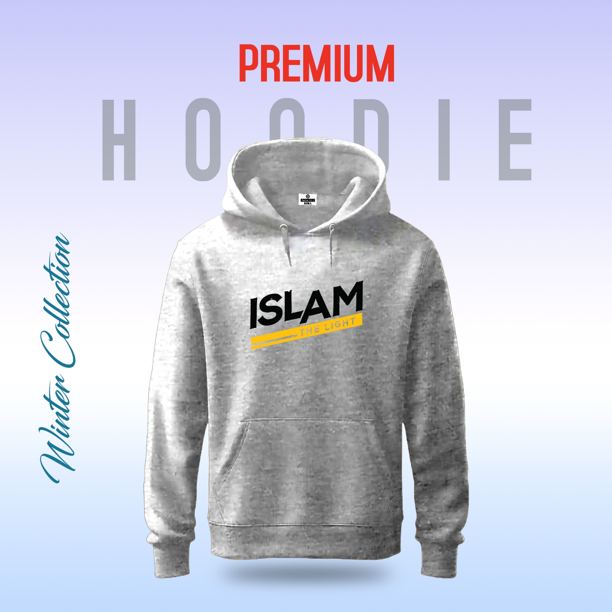 Picture of Premium Comfortable (Islam the Light) Winter Hoodi for Men