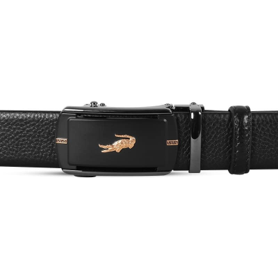 Picture of Croco Style Black Leather Gear Belt For Men SB-IB067