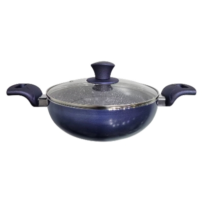 Picture of Ocean Non Stick Wok 22cm W/G Lid Blue Colour – ONW22B