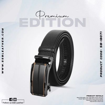 Picture of Stylish Buckle Leather Gear Belt For Men SB-IB071