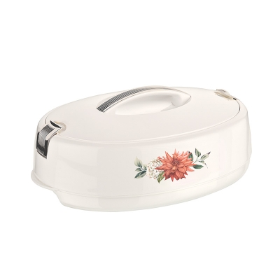 Picture of Asian Elegant Casserole Oval Hotpot 5.0 Ltr White-BEiGE – DLX5000